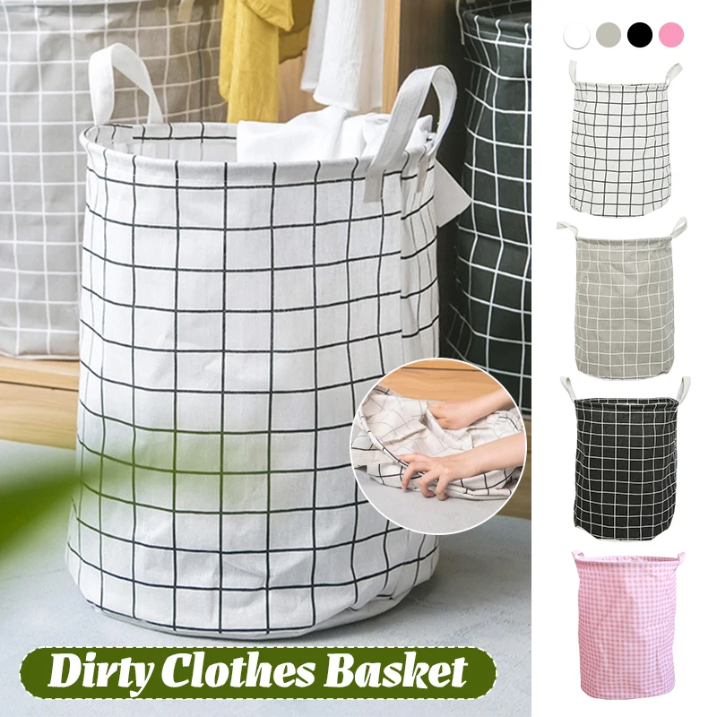 

Dirty Clothes Basket Foldable Storage Basket Waterproof Dustproof Multifunctional Storage Bucket Sundries Fabric Laundry Hamper