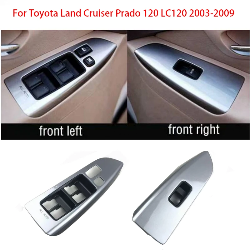 

Fit For Toyota Land Cruiser Prado 120 LC120 2003-2009 Car Window Lift Control Switch Panel Frame Cover 7423260440 7423160490