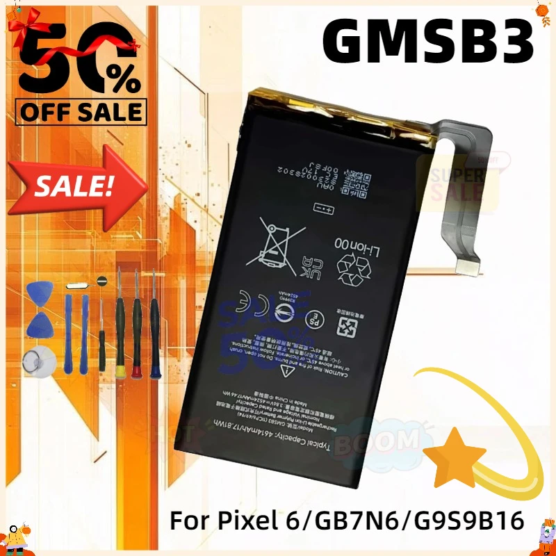 

2026 New 3.86V 4614mAh GMSB3 High Quality Rechargeable Replacement Battery for HTC Google Pixel6 Pixel 6 Mobile Phone