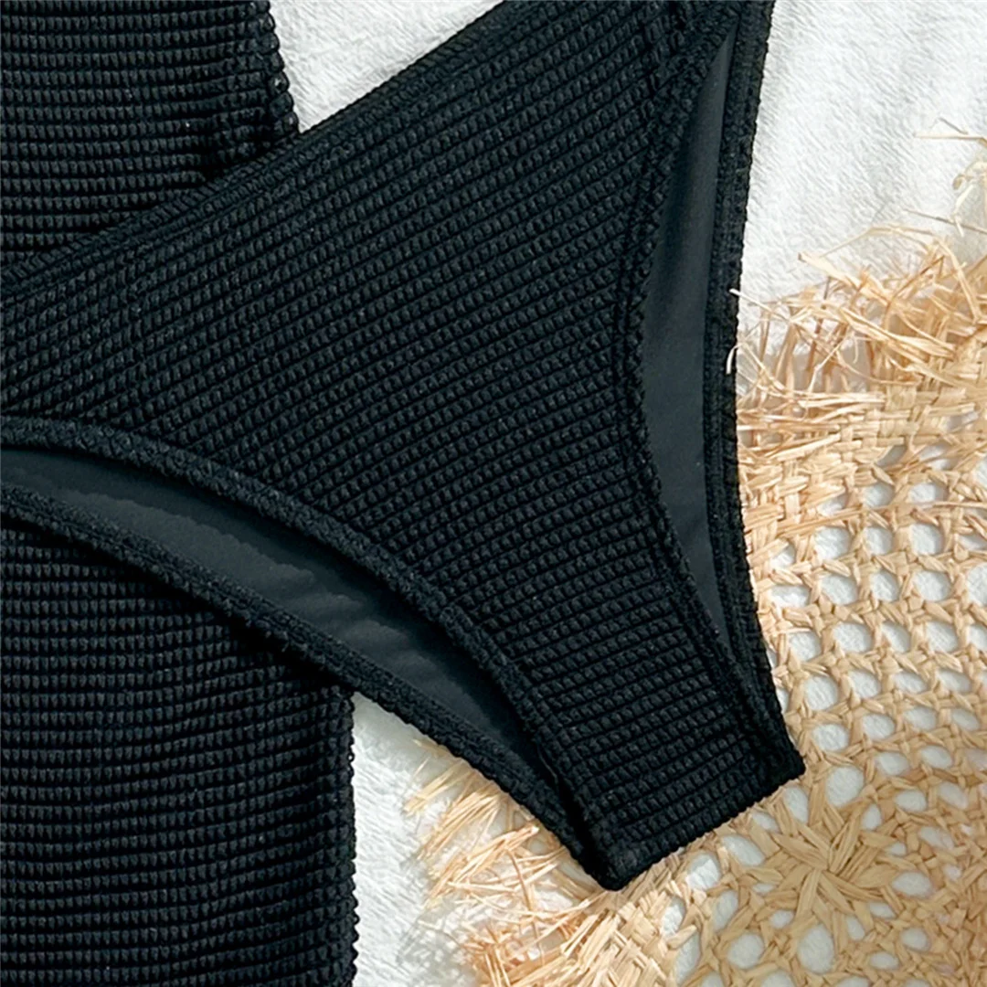 Mit Rock, hoch geschnittenem Beinausschnitt, brasilianischer Bikini, Damen-Badebekleidung, dreiteiliges Bikini-Set, Badeanzug, Badebekleidung, Schwimmbekleidung V6741 – Detail 29