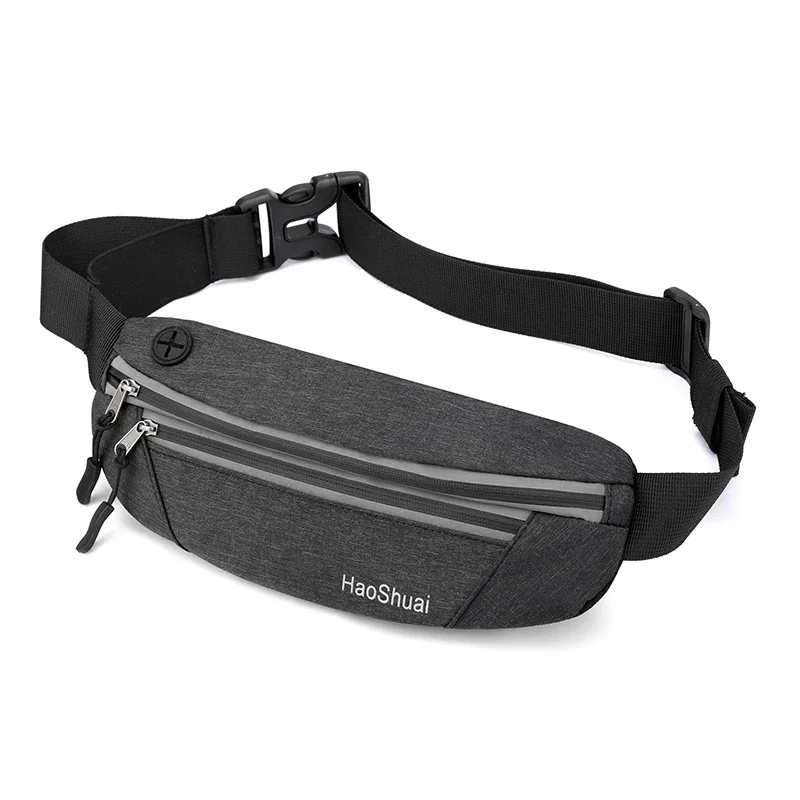 Reflective Design Men's Waist Packs Waterproof Running Bag Outdoor Sports Belt Bag Riding Mobile Phone Fanny Pack Gym Belt Bags