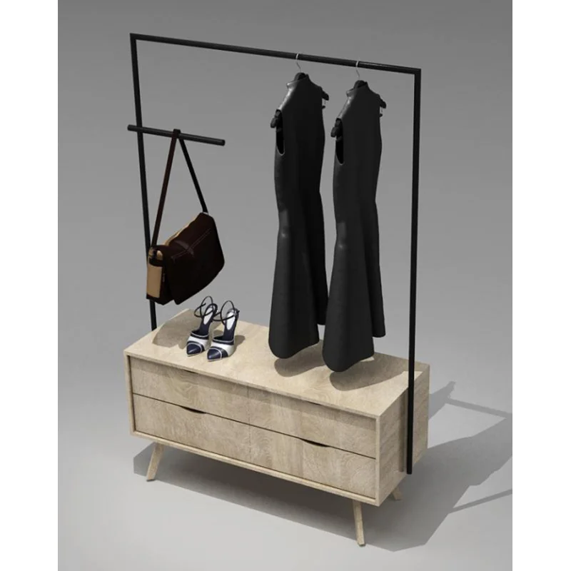 （customized）Retail Clothes Store Portable 3d Model Metal Hanging Clothes Display Racks India