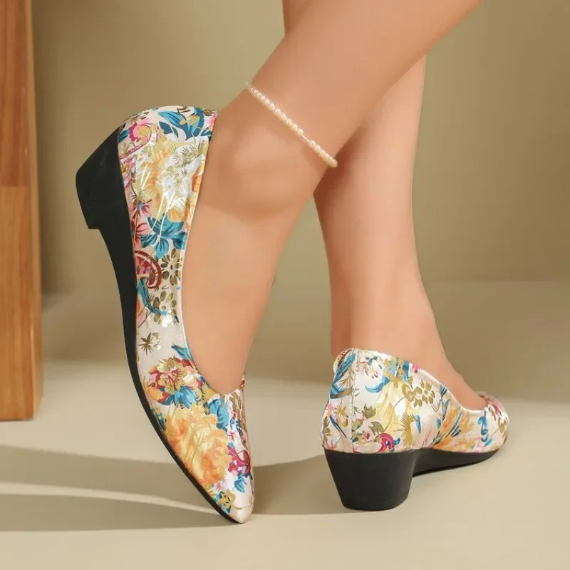 Frühling Herbst Print-Design Spitze Damen Halbhohe Schuhe 2026 Mode Einfacher Stil Outdoor Freizeitschuhe für Frauen – Detail 5