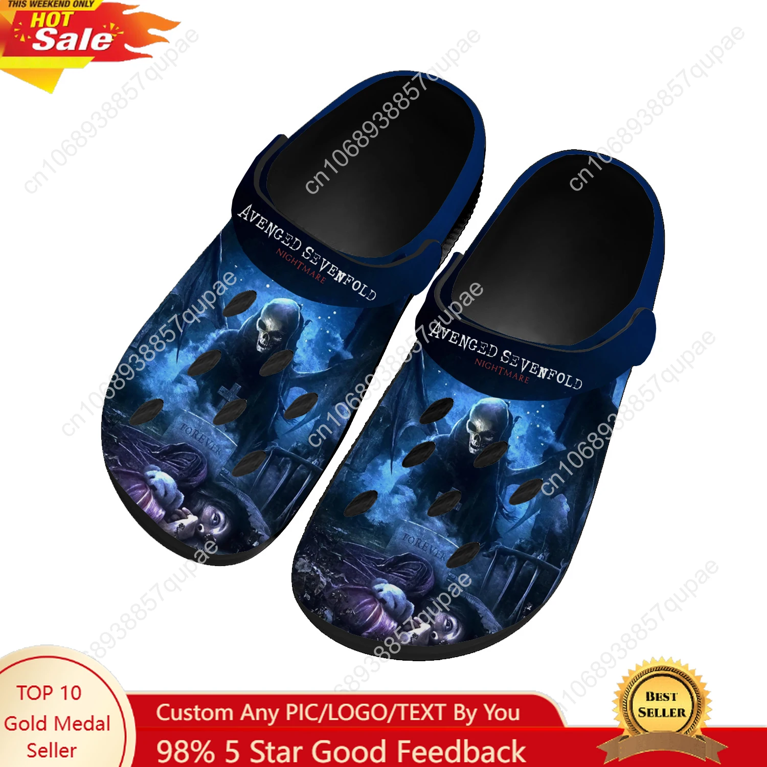 

Avenged Sevenfold Home Custom Sandals Women Teenager Fashion Water Shoe Garden Clog Breathable Comfort Beach Hole Slippers