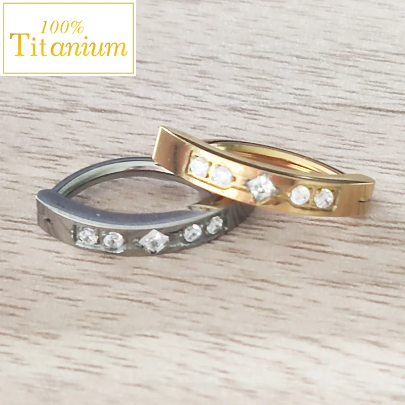 ASTM F136 Titanium Belly Button Ring Zircon Reverse Curved Barbell Navel Buckle Nail 14G Bellybutton Sexy Piercing Body Jewelry