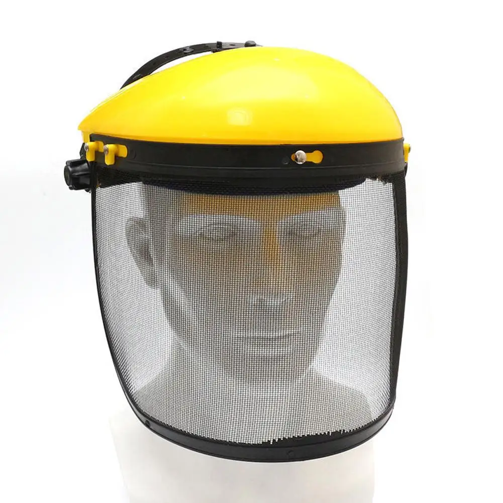 Casco de seguridad para recortadora de césped de jardín, sombrero protector de malla de cara completa para recortadora de jardinería, protección para Wacker de malas hierbas, O3I7