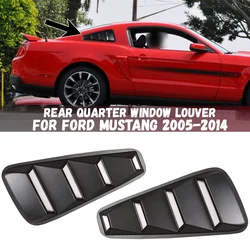Rear Side Window Louvers For Ford Mustang 2005 2006 2007 2008 2009 2010 2011 2012 2013 2014 Air Vent Scoop Shutter Shades Cover