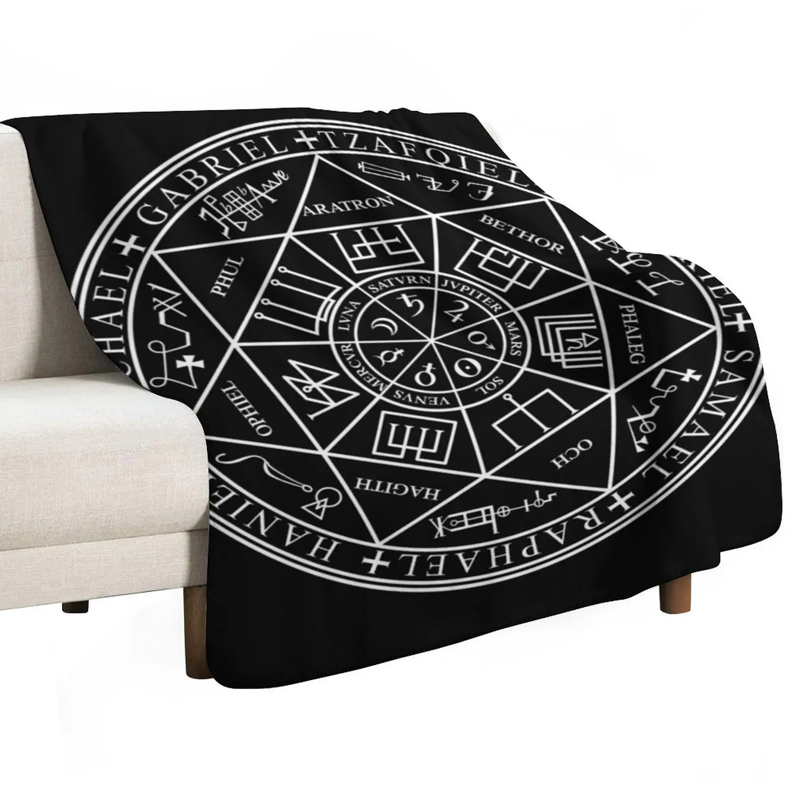Seals Of The Seven Archangels Throw Blanket Heavy Luxury Thicken Flannel wednesday For Decorative Sofa Blankets