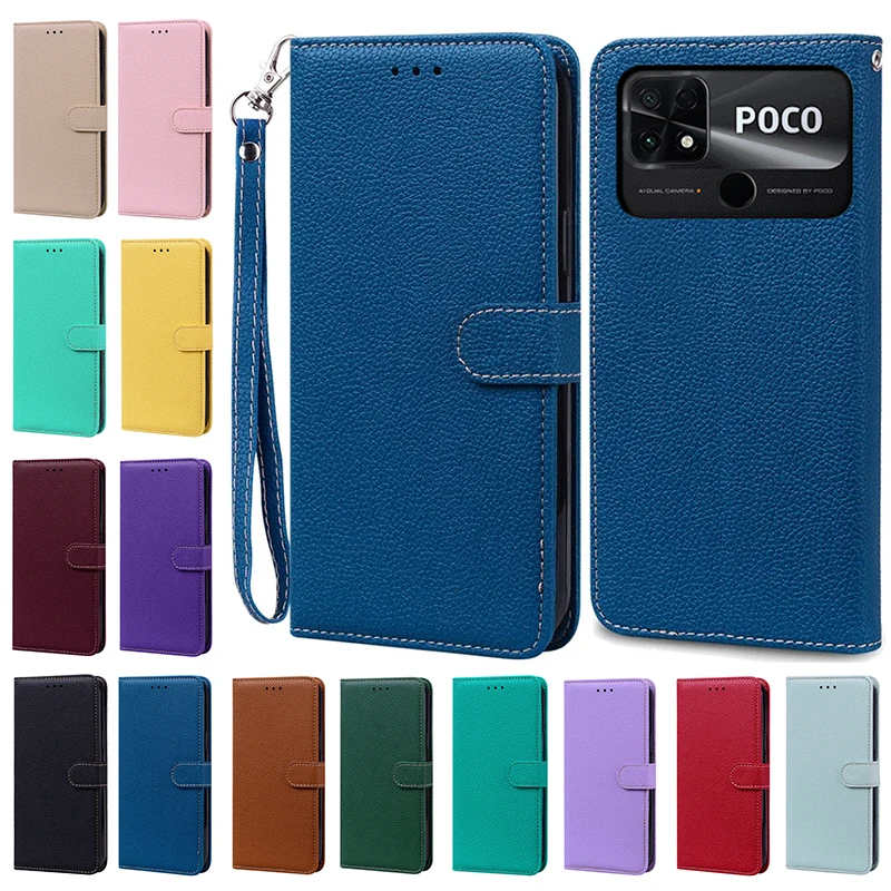 

For Xiaomi Poco C40 Case Wallet Magnetic Card Flip Cover For Xiaomi Poco C40 C 40 PocoC40 Cases Luxury Leather Phone Cover Stand