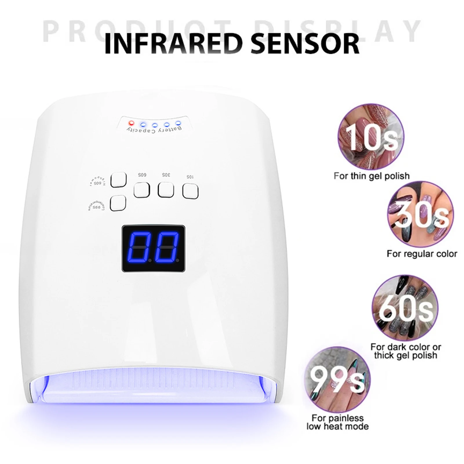 مجفف خفيف لطلاء الأظافر اللاسلكي، مجفف أظافر فني سريع الجفاف، هدية للزوجة والصديقة