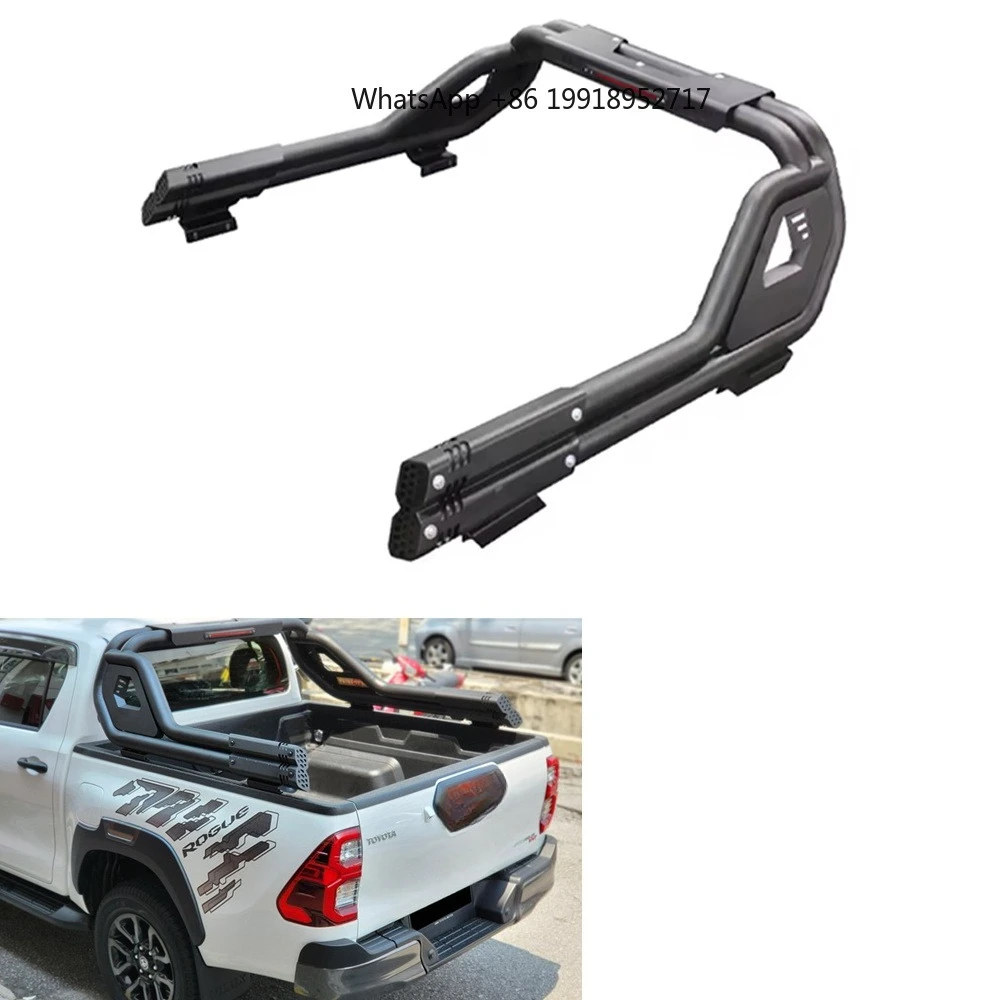 Barra Antivuelco Deportiva Negra Ajustable para Camioneta HILUX 2015-2020, Cabina Doble, 4X4, Accesorios para Camioneta, JJ962