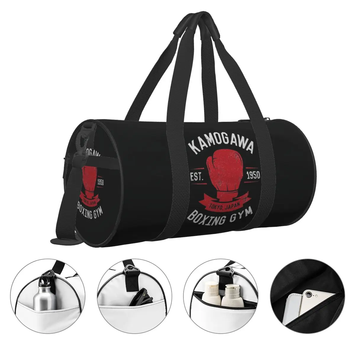 Kamogawa Boxing Gym Vintage Design Sporttassen Met Schoenen Sporttas Draagbare Heren Ontwerp Handtas Training Kleurrijke Fitness Tas