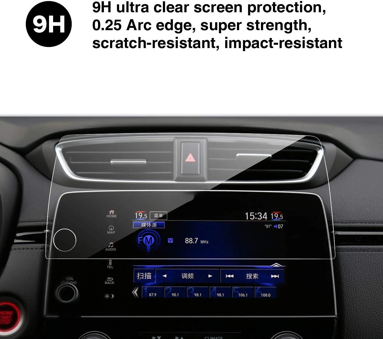 For Honda CR-V CRV 2021 Tempered Glass Car Navigation Screen Protector Touch Display Screen Film