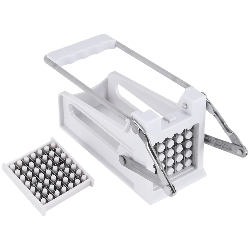 Fries Cutter, French Fries Cutter Vegetable And Potato Slicer, Potato Chipper Cutter Include 2 Blades Size Cutter