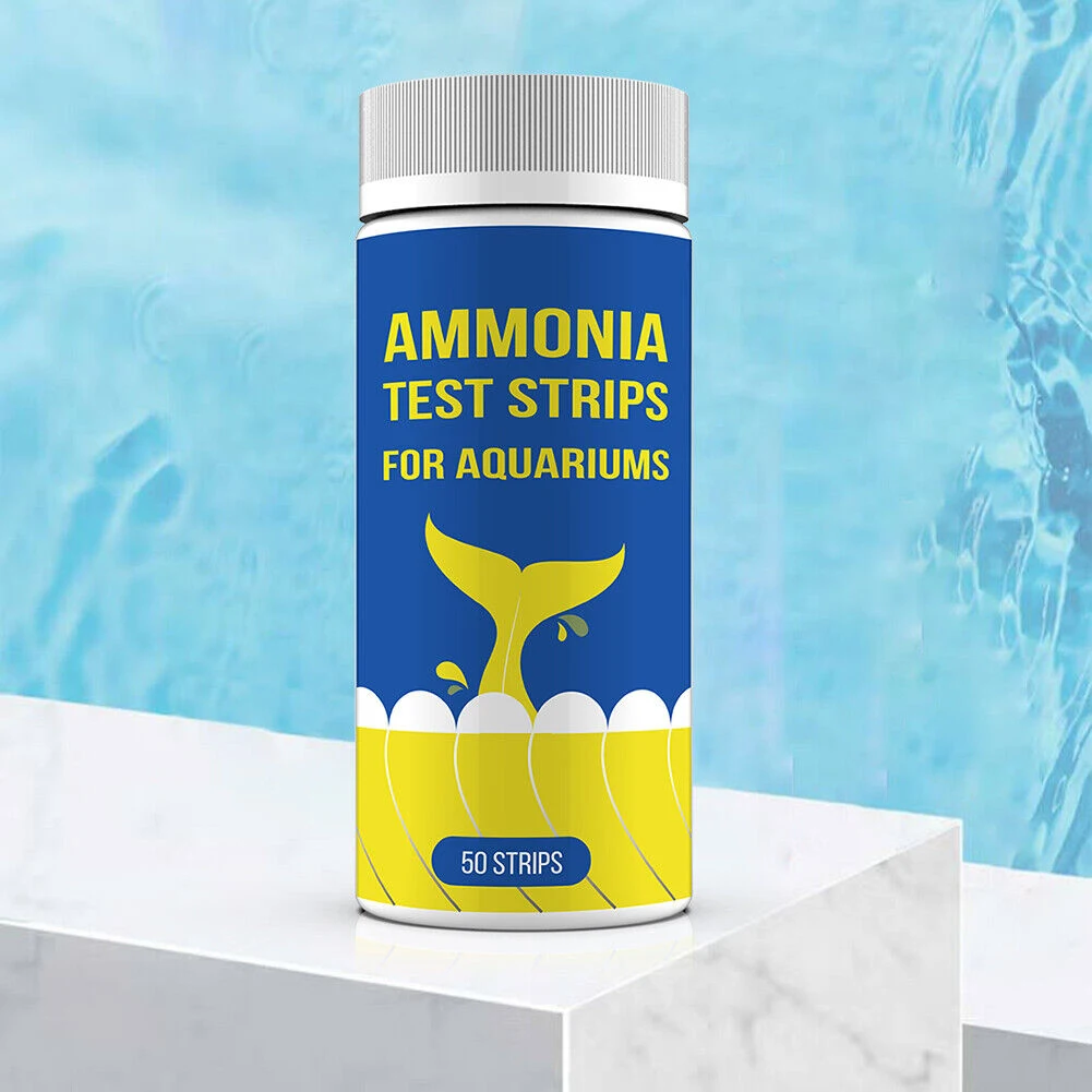 50pcs Ammonia Nitrogen Test Paper Accurate Water Quality Test Strips Quick Professional For Freshwater Saltwater Aquarium