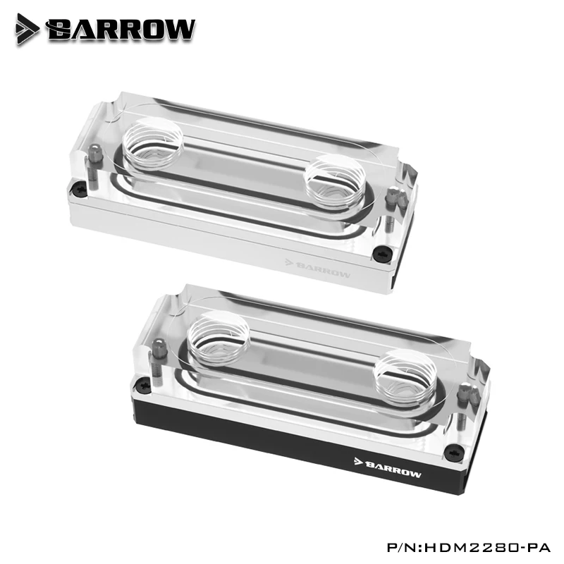 

Barrow HDM2280-PA,Hard Disk Water Cooling Block for 2280/22110 Size M2 SSD,Copper Acrylic Double Sided Auxiliary Cooler