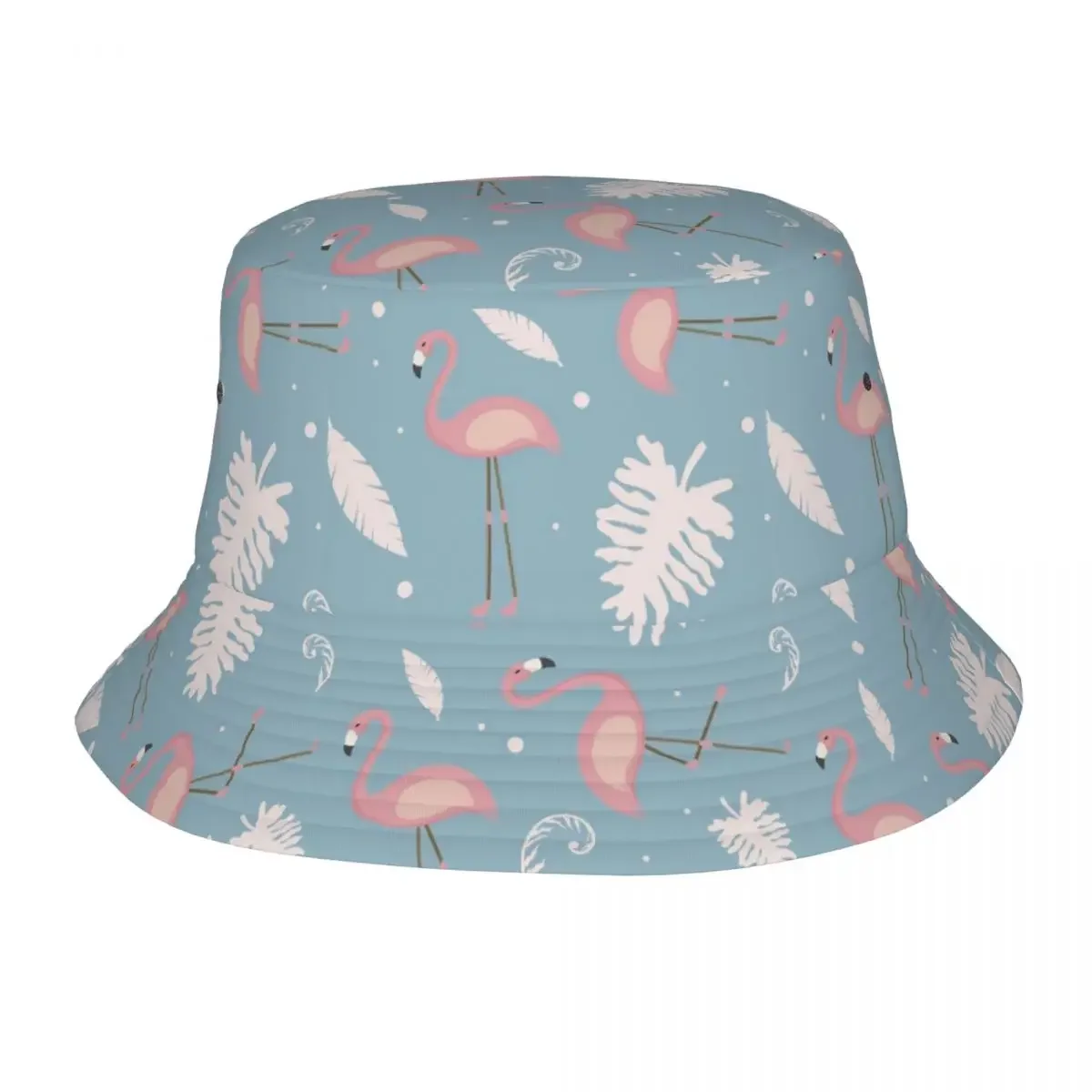 Cute Flamingo Cartoon Bucket Hats Summer Travel Headwear Accessories Fishing Fisherman Hats Outdoor Girl Panama Hat Lightweight