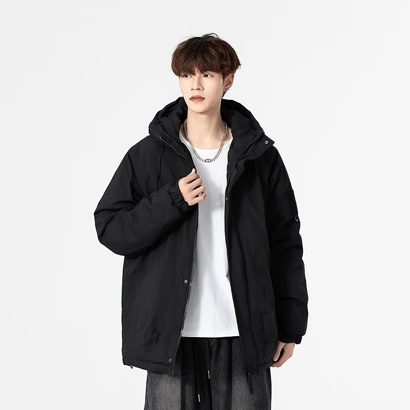 Jaket Musim Dingin Pria Baru Bahan Outdoor Anti Angin Bernapas Tebal Berlapis Nyaman Serbaguna Anti Angin Hangat Parker Jaket Katun