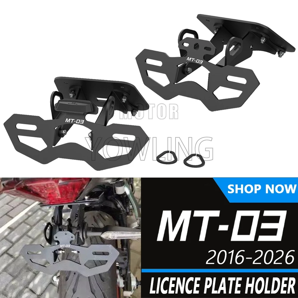 

License Plate Holder Bracket Rear Tail Tidy Fender Eliminator For YAMAHA YZF R25 YZF R3 MT-03 MT03 MT25 MT 03 25 2014-2025 2026