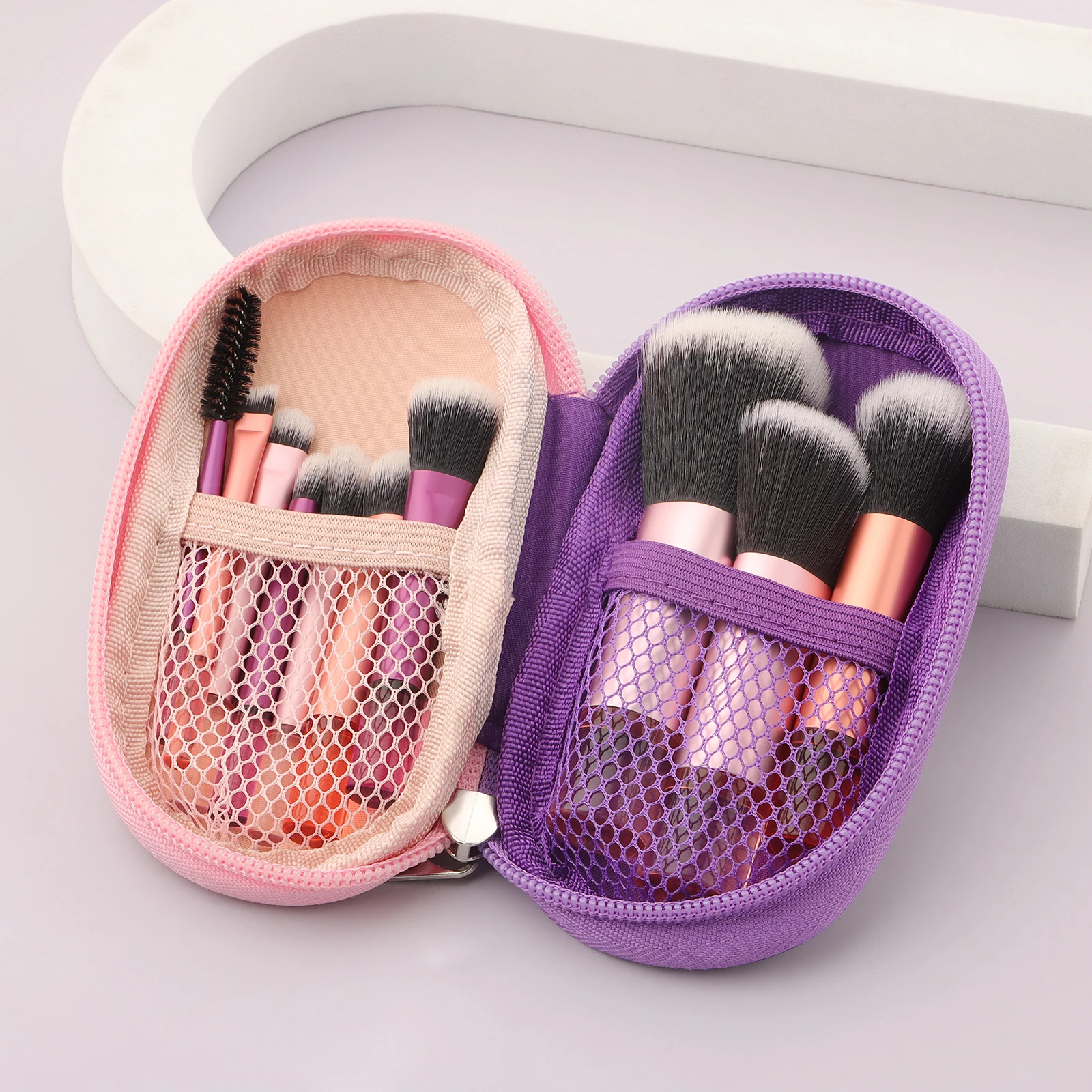 Makeup Brush Sets,10pcs Plastic mini with bag multifunctional Makeup Brush at home or On-the-Go Wholesale Bestseller beauty WIQU