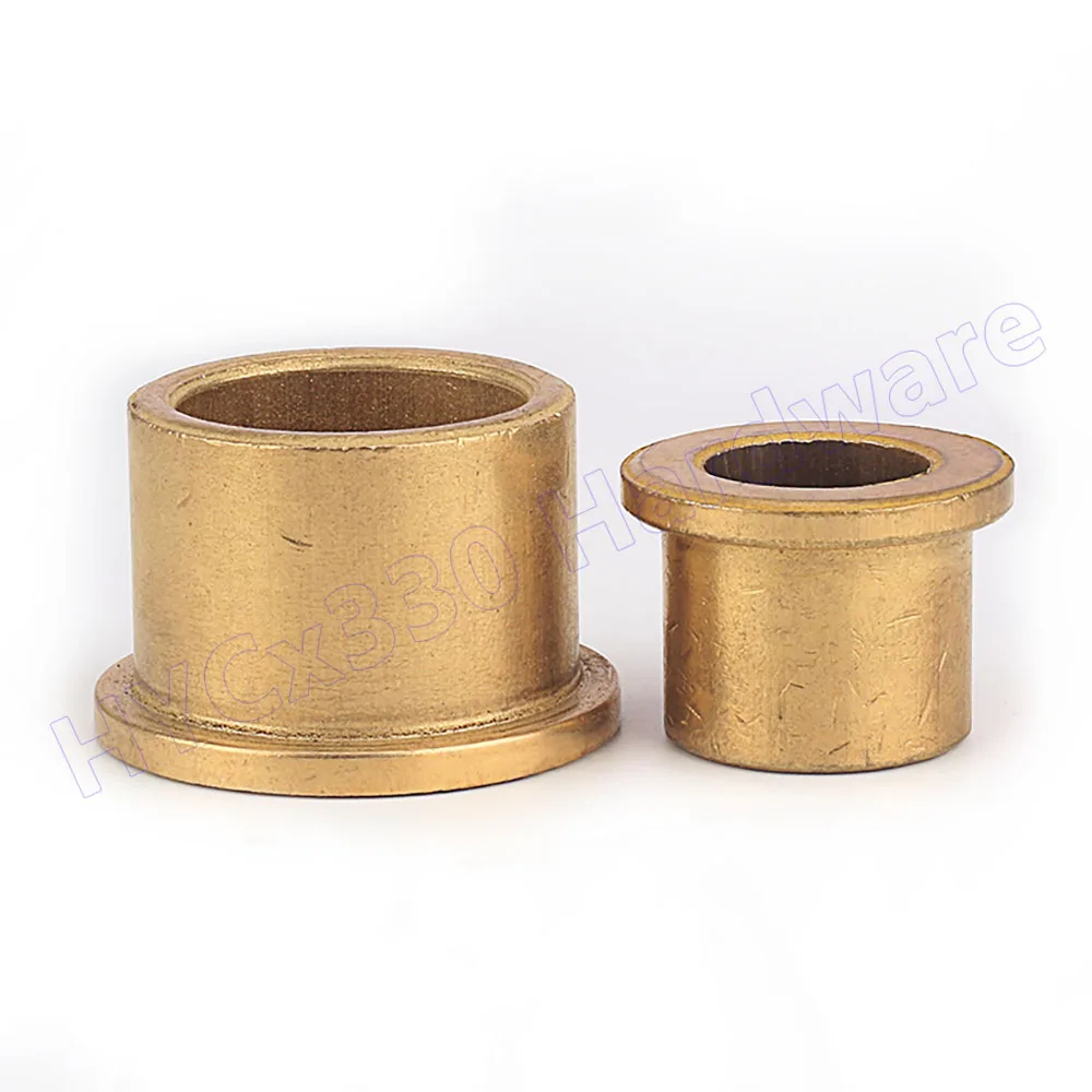 Manchon d'arbre de roulement d'huile pour métallurgie des poudres, avec bride étagée M4 à M30, rondelle de douille en cuivre, joint d'espacement creux