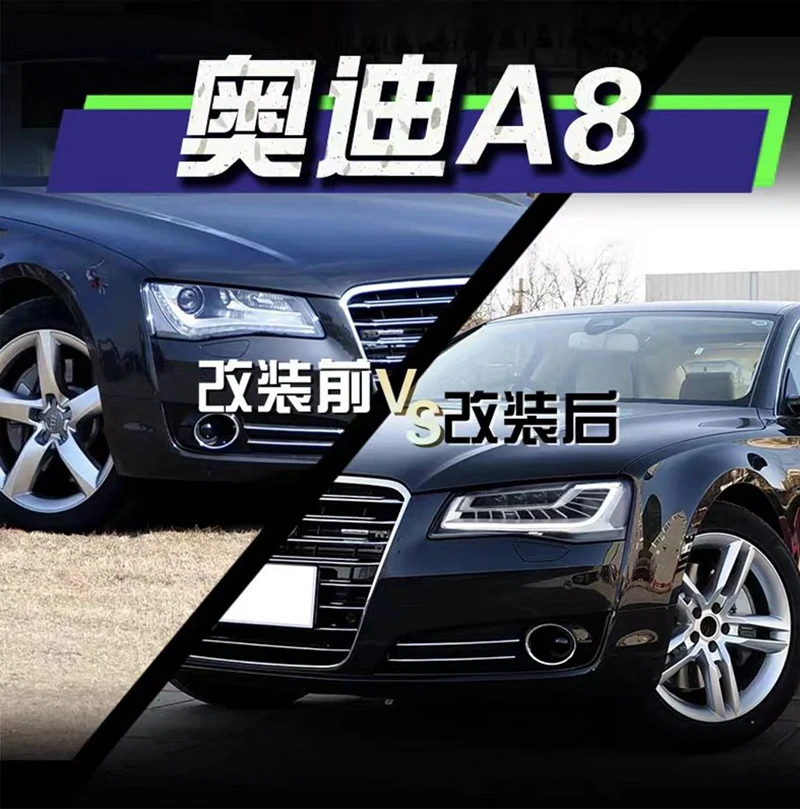 

Car Led Front Lights For Audi A8 Headlights 2011-2017 A8L Modified DRL Headlamp Assembly Automotive Accessories