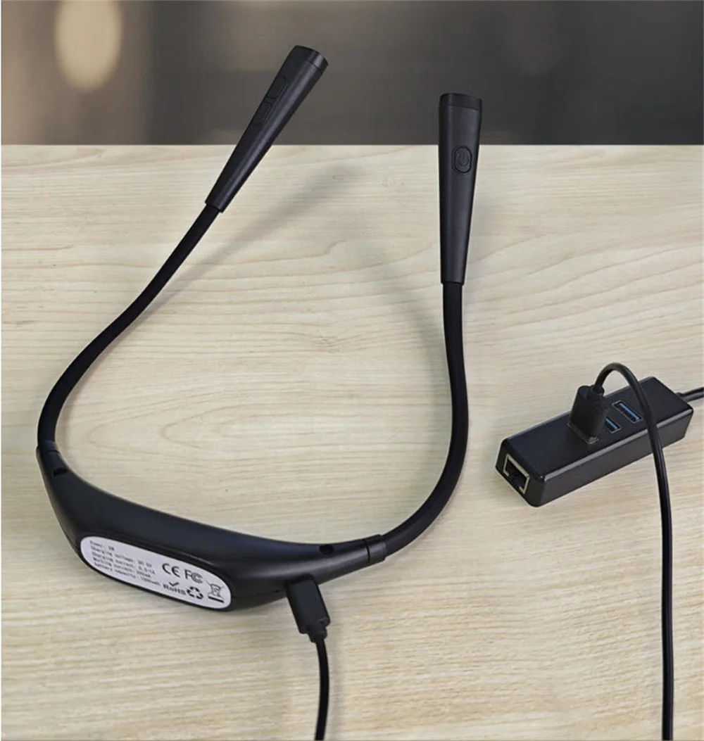 새로운 4가지 색상 야간 램프 5단계 USB 충전식 휴대용 목걸이 독서등 바느질 뜨개질 캠핑 수리용 조명