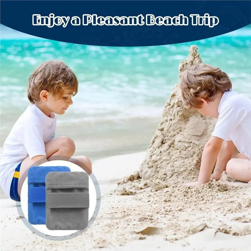 AS96-4Pcs Sand Remover Sand-Removal Gloves Beach Sand-Removal Bags Beach Vacation Camping Essentials Sand Removal Tools