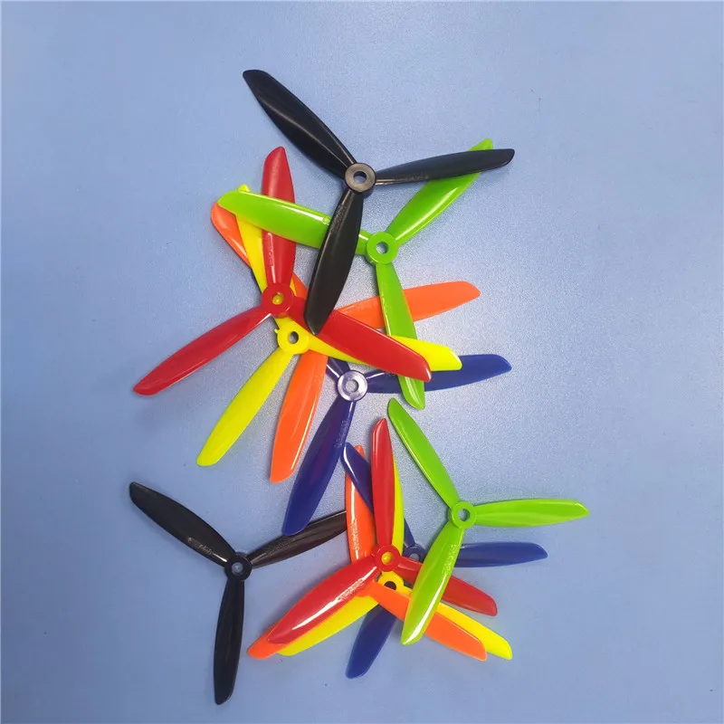 5 Pairs 6045 3 Blades Propeller Props CW CCW For Quadcopter Six Colors Include Spacer Rings