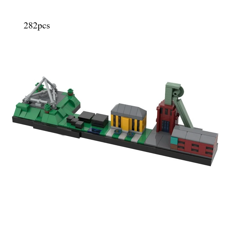 MOC Bottrop Skyline Building Street View Three-dimensional Toy Building Block Boy Love Collecting Bricks Ornament Gift