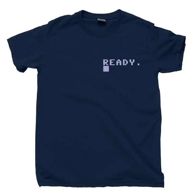 Commodore 64 T-Shirt, Konsolen-Tastatur, bereit für Computerprogrammierer, Taschendruck