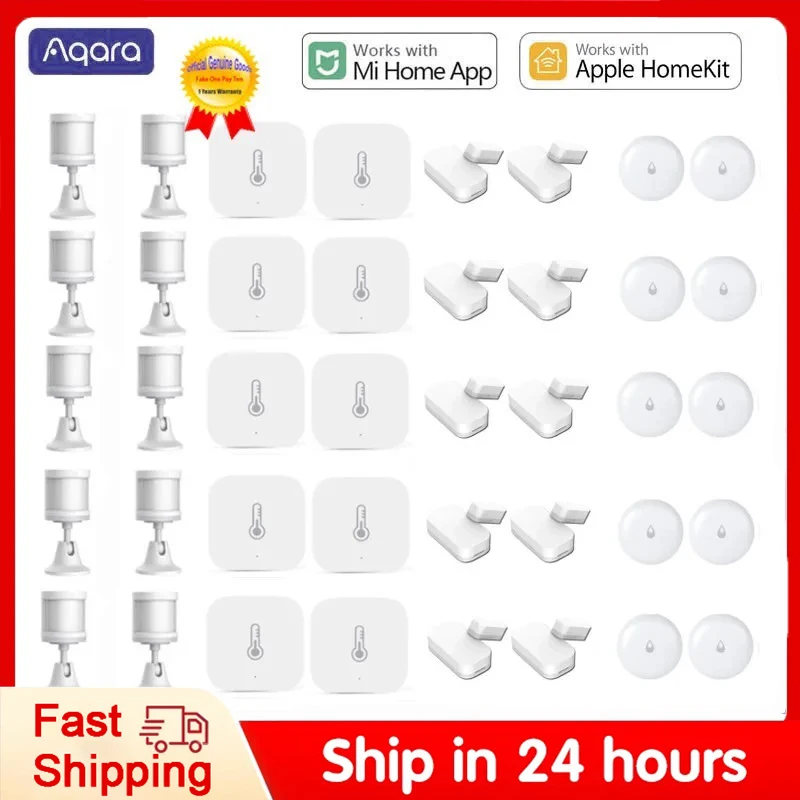 Aqara Smart Sensor Window Temperature Humidity Human Body Motion Water Immersing ZigBee Sensor Smart Home For Mihome HomeKit APP