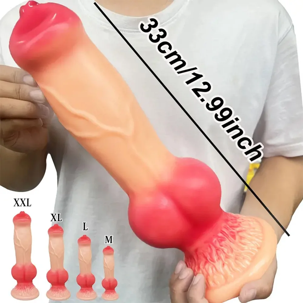 Enorme Penis Realistische Hond Dildo Dubbele Penetratie Anale Butt Plug Vagina Masturbatie Monster Cock Dick Speeltjes voor Mannen Vrouwen