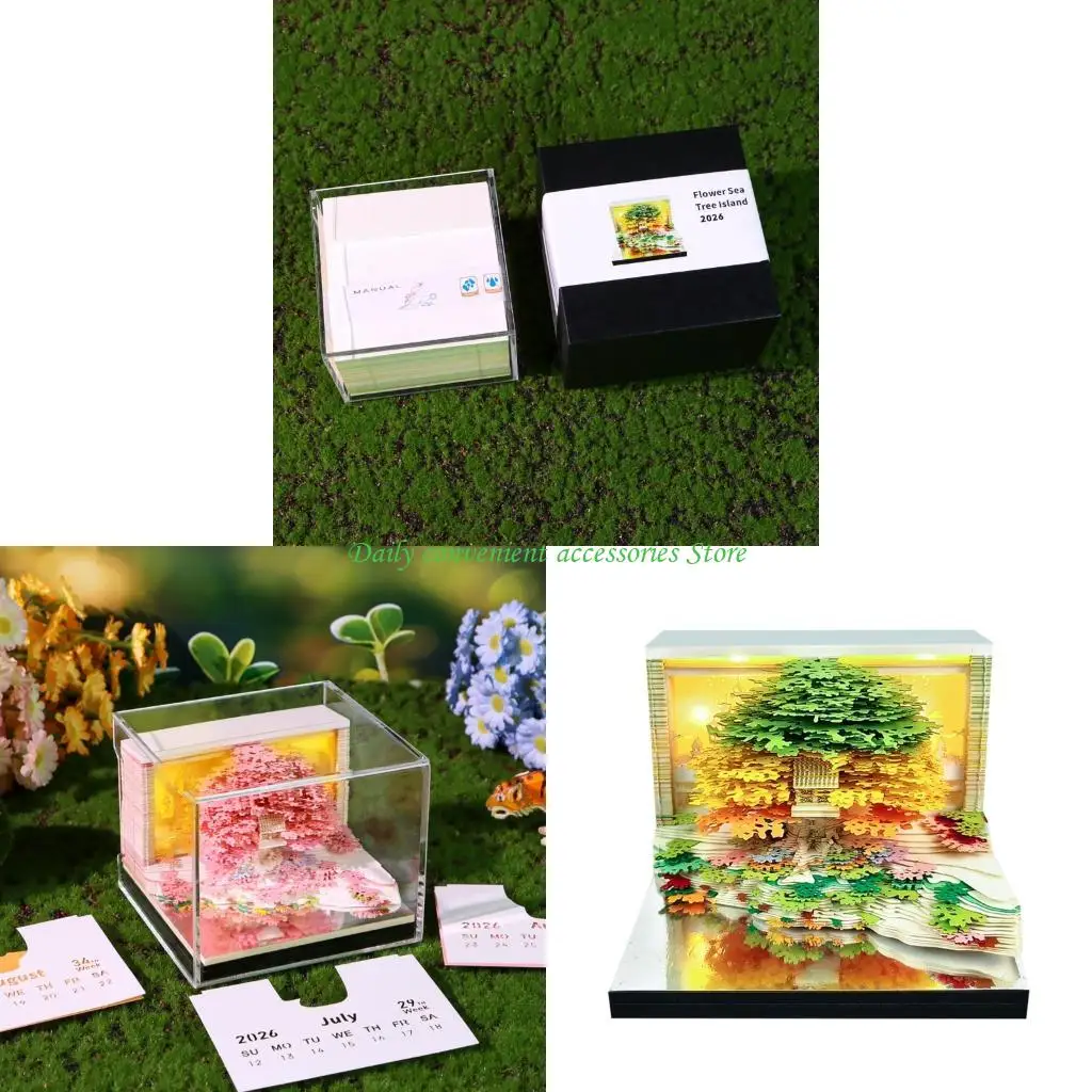 

97QB Twenty twenty six Vegetal Treehouse Weekly Planner Tear Resistant Panes Elegant Desk Addition Gift
