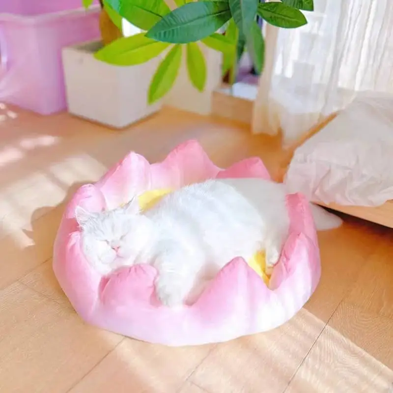 Cute Round Durable Dog Kennel Aesthetic Fluffy Plush Modern Dog Supplies Mattress Designer Camas Para Perros Dog Furniture