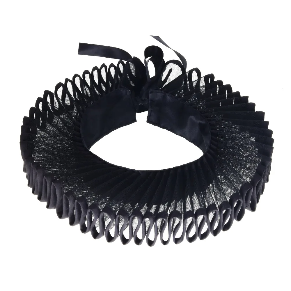 Detachable Shakespeare Neck Ruffled Collar Elegan Vintage Renaissance False Collar Victorian Costume Retro Ruff Collar