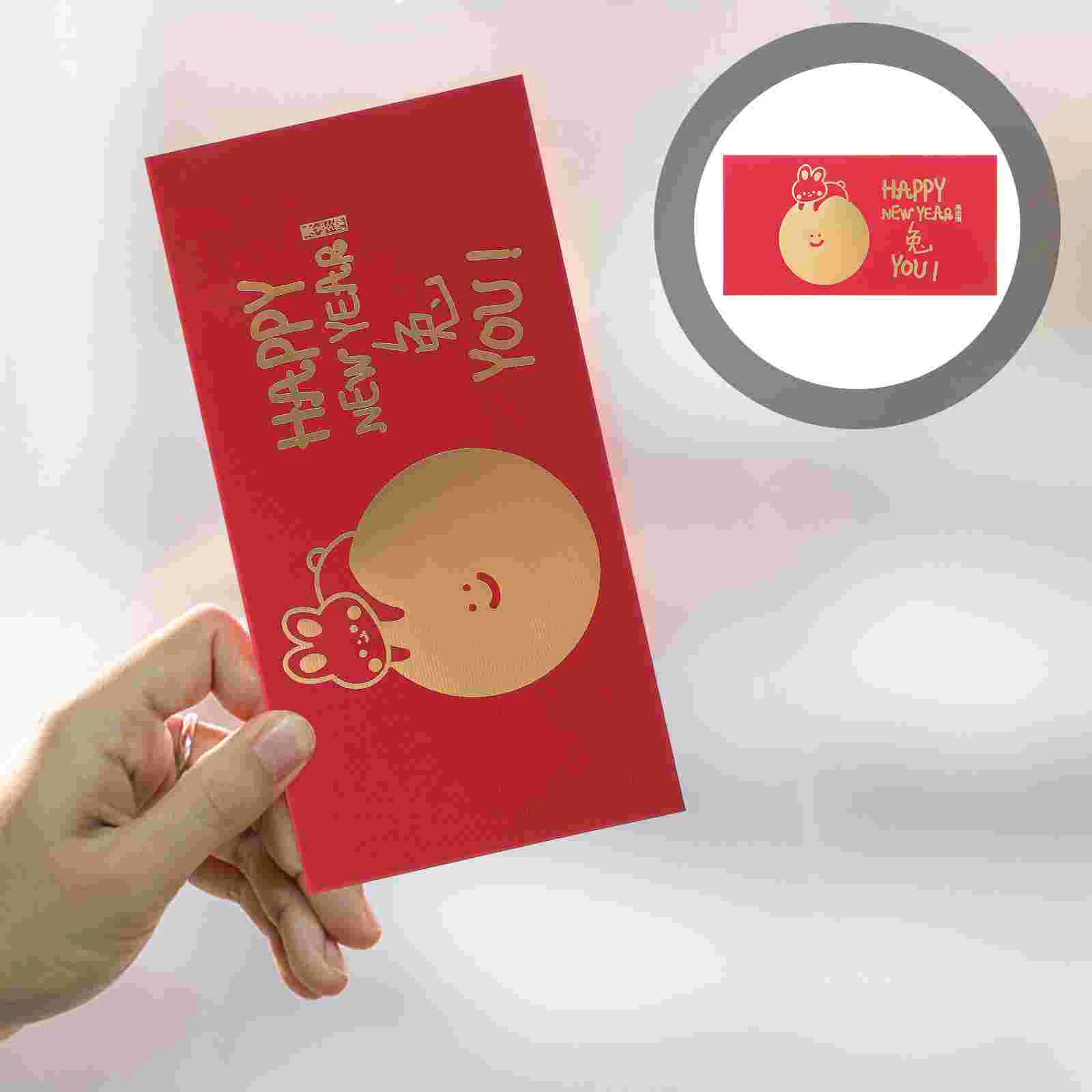 Lai See Red Packet Year of The Rabbit Envelope Decor Money Envelopes Decorate Chinese