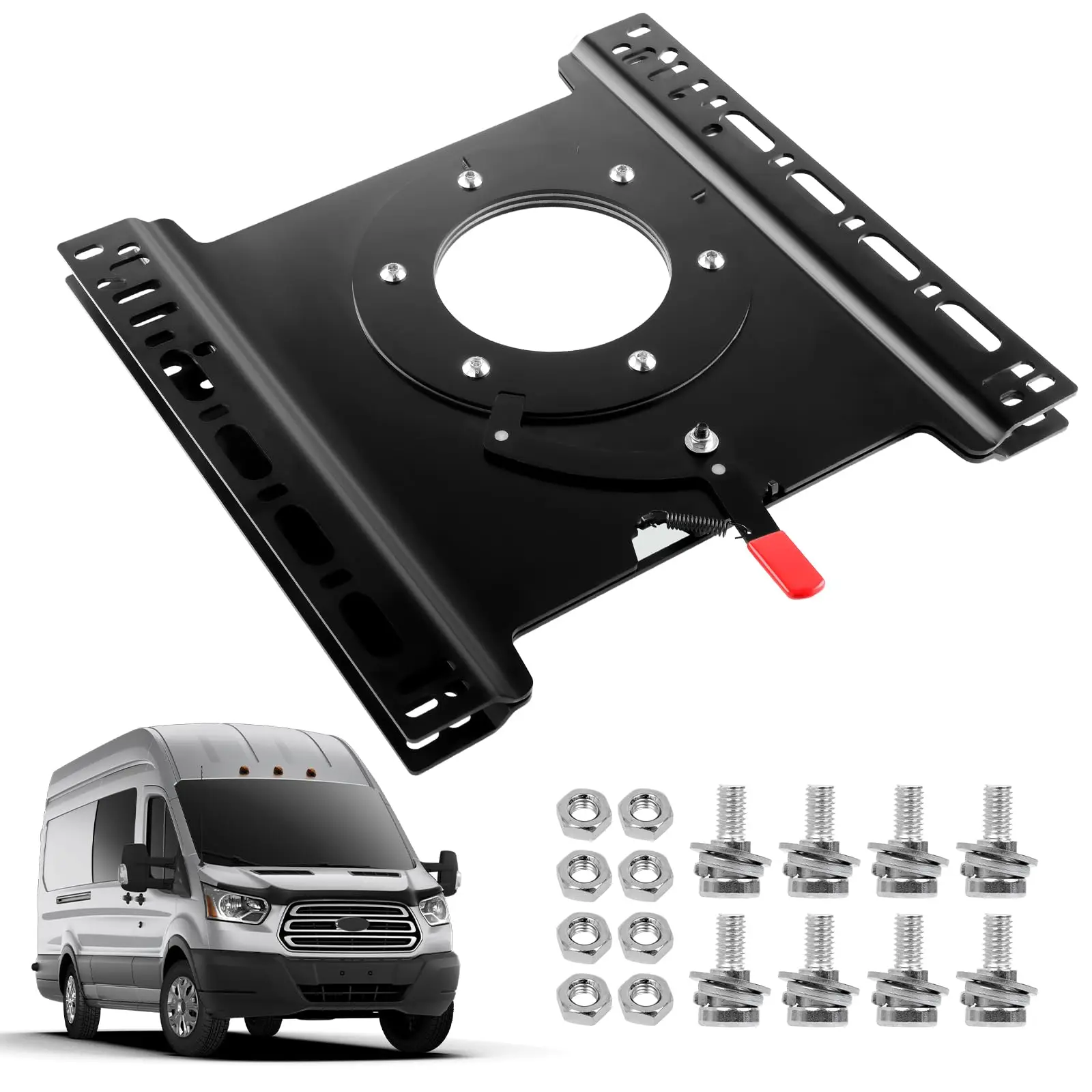 HWHONGRV Swivel Seat Base Compatible with Ford Transit 150 250 350 2014 2015 2016 2017 2018 2019 2020 2021-360° (Left or right） - view 3