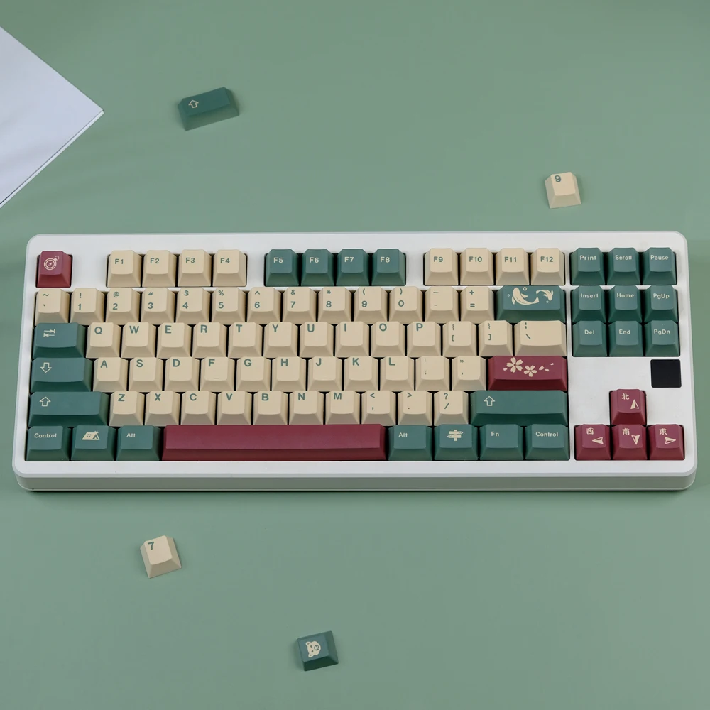 129 Keys GMK Camping R2 Keycaps English Cherry Profile PBT Dye Sublimation Keycap For MX Switch Mechanical Keyboard