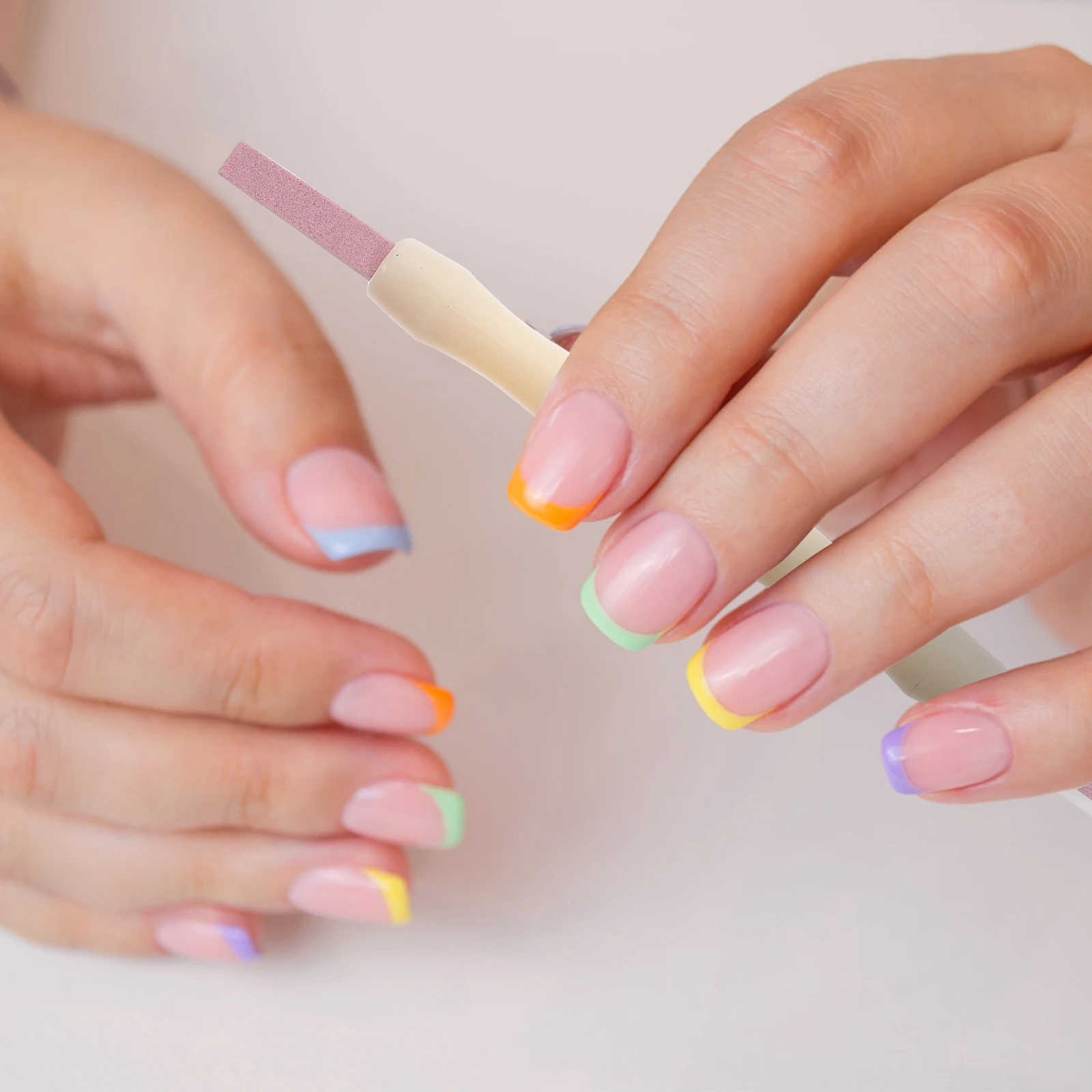 

2 pcs Double Headed Pumice Rod Nail File Buffing Stick Tools Dead Skin Removal Cuticle Trimmer Manicure Polish Tool