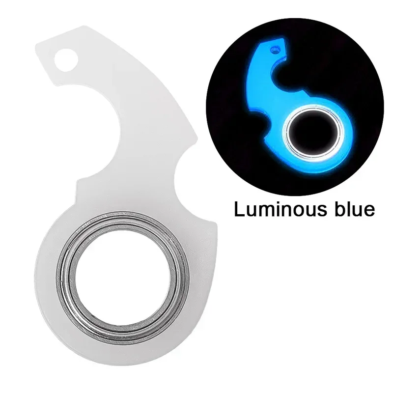 Luminous Keychain Spinner Stress Toy Keychain Metal Toy Kid Fingertip Spinning Keyring Finger Fidget Ring Relieving Boredom Gift