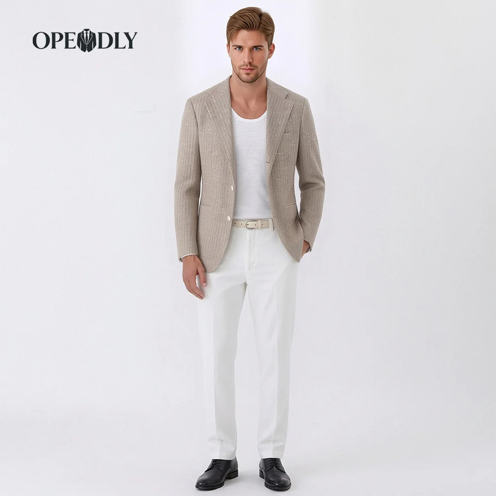 

OPEODLY Men's Slim Fit 3 Piece Tuxedo Suit One Button Blazer Jacket Vest Pants Set for Formal Wedding Business Occasions