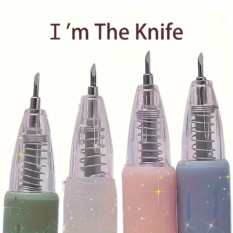 مجموعة مكونة من 6 قطع من السكاكين اليدوية القابلة للتمديد والأقلام والسكاكين الورقية المنحوتة #3