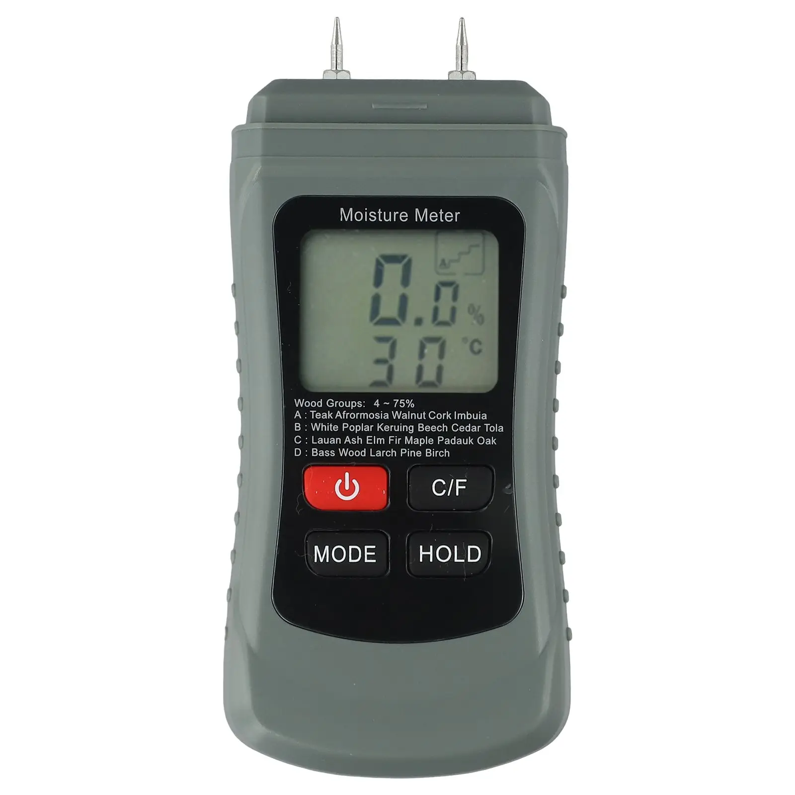 Moisture Meter with Four Measurement Modes Perfect for Assessing Firewood Readiness and Material Moisture Levels