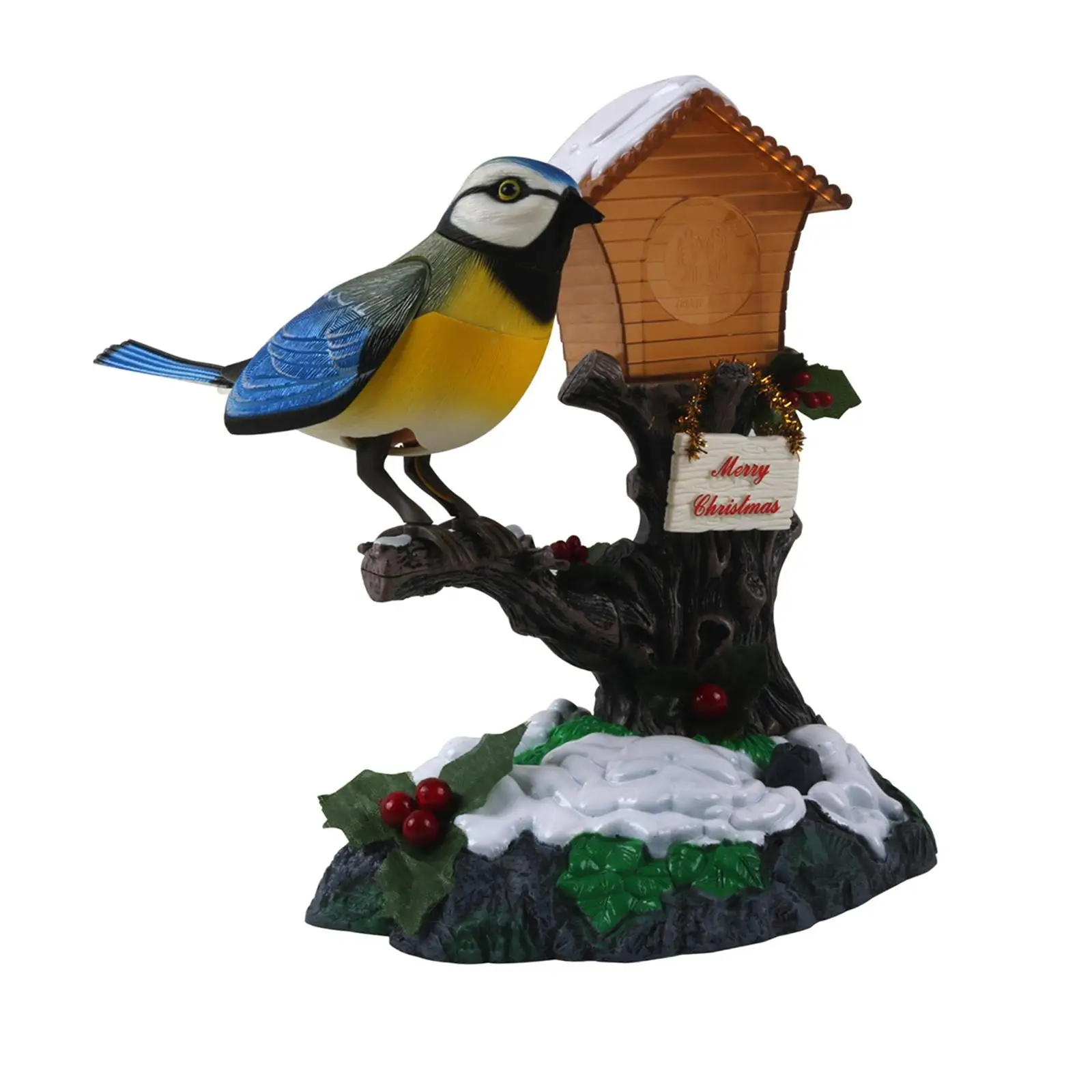 Sound Activated Chirping Bird Creative Gift Battery Operated Home Decoration