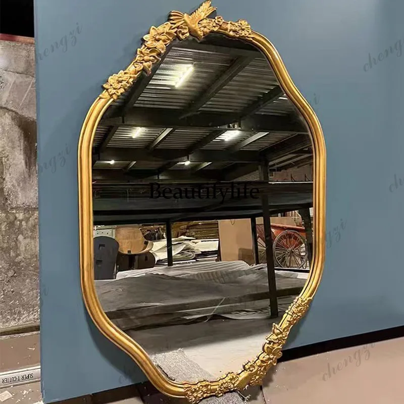 French retro style wall-mounted, bathroom washstand mirror, bathroom makeup, retro decorative mirror