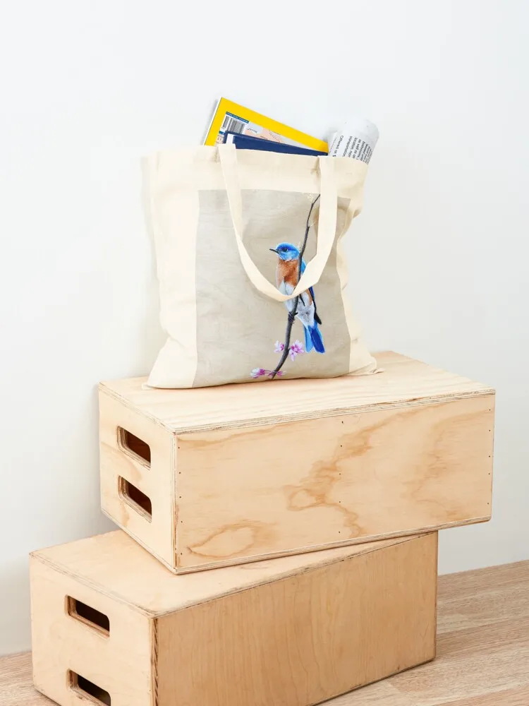 “Spring Bluebird” Tote Bag hand bags Lady bag tote bag Canvas stote
