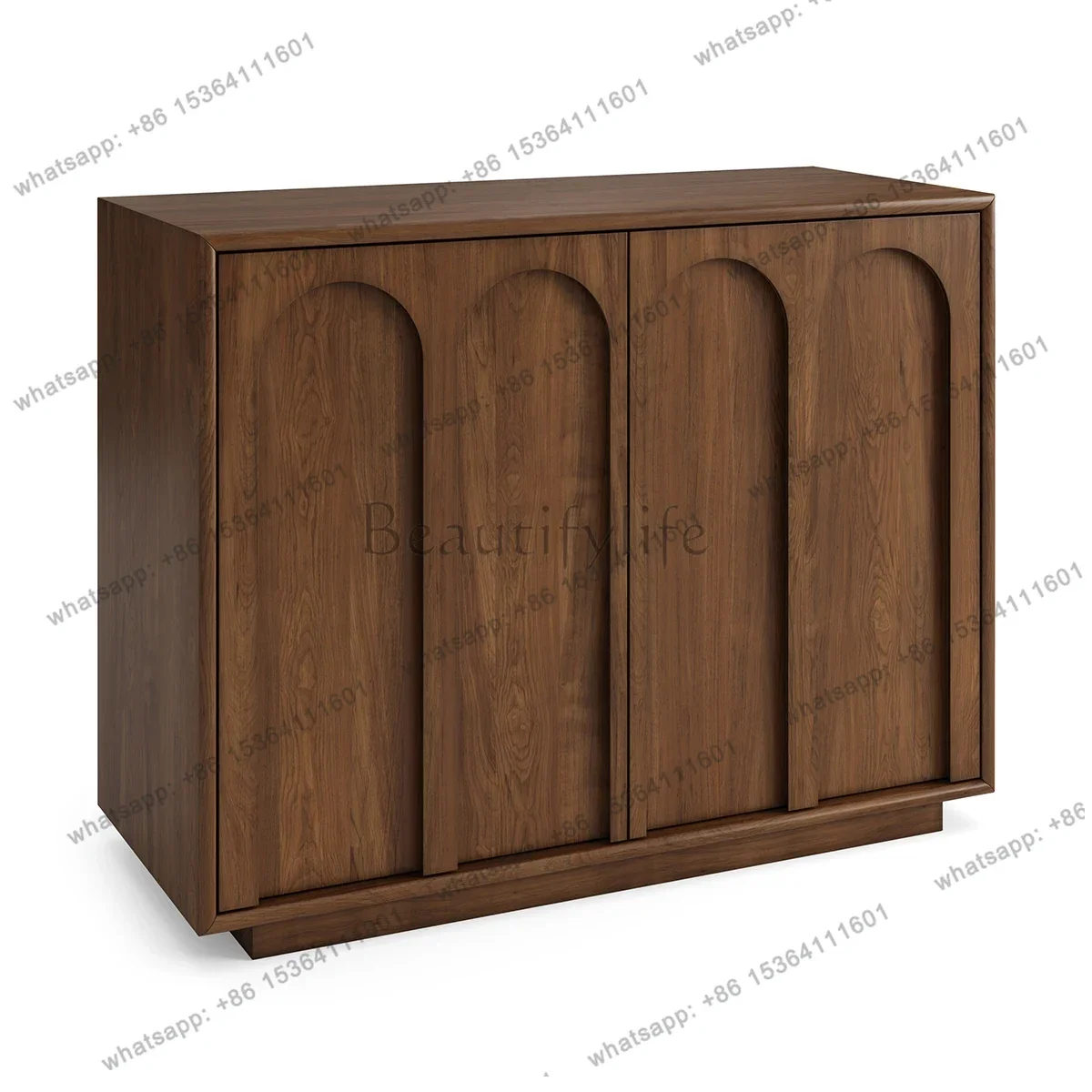 

Solid wood braided rattan dining side cabinet retro small apartment entrance, wall storage, tea cabinet