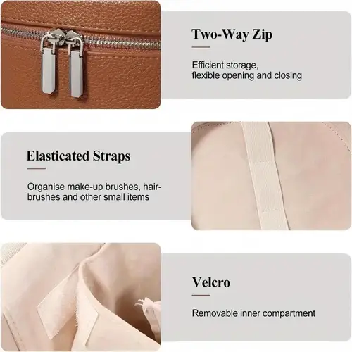 Bolsa de maquillaje estética de gran capacidad, bolsa de cosméticos de mano de lujo, organizador de belleza elegante, 1 ud.