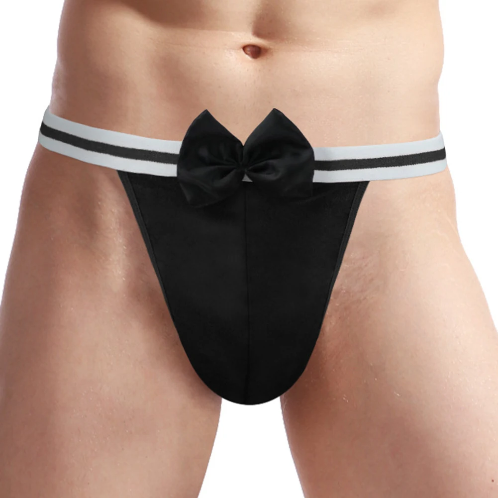 

Men Sexy Lingerie Bow Tie T-back Gay Sissy Thongs Brazilian Underwear Men's Panties Sexy Briefs G-string Lounge Underpants Men